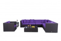 Utopia Rattan Lounge Überzug violett