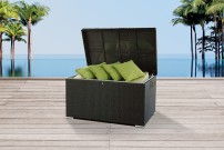 Gartenmöbel Kissentruhe Kissenbox Pillowbox gross schwarz