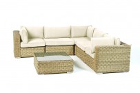 Kobra Rattan Lounge Überzug beige