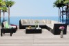 Gartenmöbel Panorama Rattan Lounge schwarz