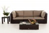  Nottingham Rattan Gartenmöbel 3er Lounge braun