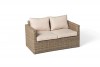 Pia Rattan Lounge 2er Sofa Natural Round