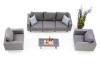 dylan garten stoff lounge grau mit sunbrella kissen