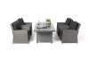 Rattan Oklahoma Gartentisch-Set mix grau