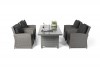 Rattan Oklahoma Gartentisch-Set mix grau