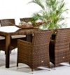 Rattan Tisch Montreal 180 mix braun