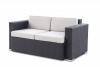 Melbourne Rattan Gartenmöbel Lounge 2er Sofa braun