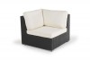 Mirabelle Rattan Lounge Eckelement schwarz