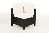 Daisy Rattan Gartenmöbel Lounge Eckelement schwarz