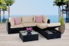 Ibiza rattan lounge schwarz sandbraun gartenmöbel