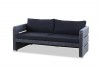 Tokio Rattan Gartenmöbel Lounge Sofa schwarz