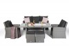 Brisbane Rattan Loungetisch Set mix grau