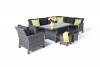 Addams Rattan Lounge Dining mix grau