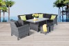 Addams Rattan Lounge Dining mix grau