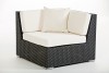 Barbados Rattan Gartenlounge schwarz Eckelement