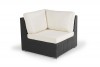 Bella Rattan Lounge Eckelement schwarz