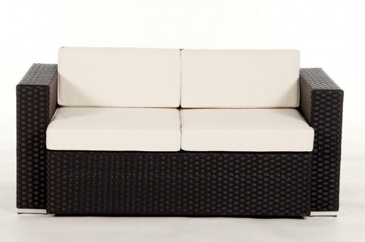 Meubles de jardin en rotin brun - modèle Alcala - sofa