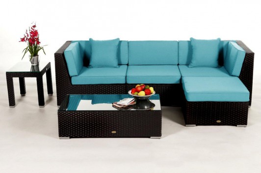 Lounge Victoria: revêtement pour coussins en turquoise