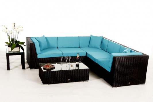 Lounge Buffalo: revêtement pour coussins en turquoise