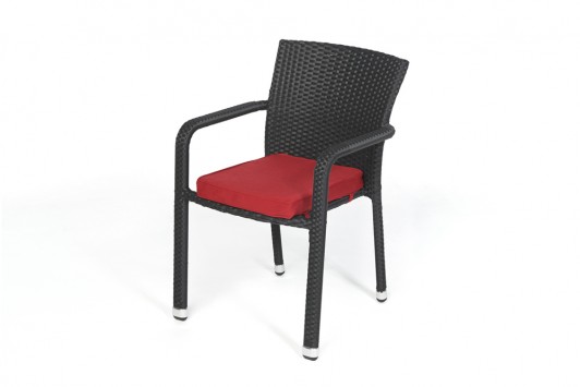 Chaise de jardin Sinatra: revêtement pour coussins en rouge