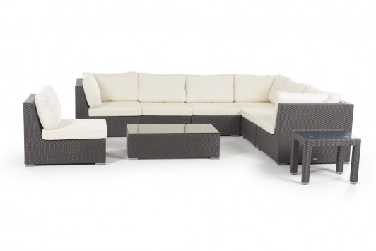 Set de meubles de jardin Olympia brun foncé 
