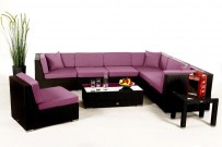 Gartenmöbel Panorama Lounge Überzug lila