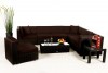 Lounge côté droit Panorama: revêtement pour coussins en brun