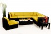 Lounge côté droit Panorama: revêtement pour coussins en jaune
