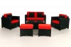 Lounge Bona Dea: revêtement pour coussins en rouge