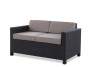 Samba meubles de jardin lounge en rotin brun - sofa avec revêtements brun sable