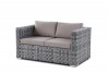 Meubles de jardin en rotin brun-gris, modèle Moskito - sofa