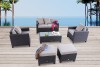 Samba meubles de jardin lounge en rotin brun