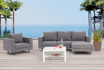 All Weather Lounge Sunbrella Fabric Outdoor Sofa Seven
