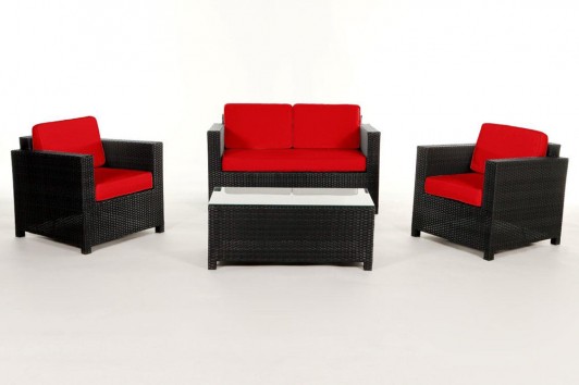 Red cushion cover set for the Bona Lounge 