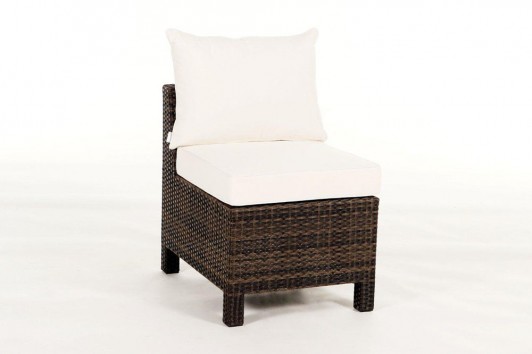 Daisy Rattan Lounge, mixed brown center unit