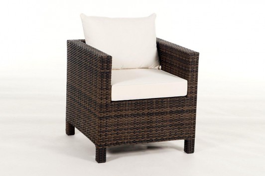 Daisy Rattan Lounge, mixed brown armchair
