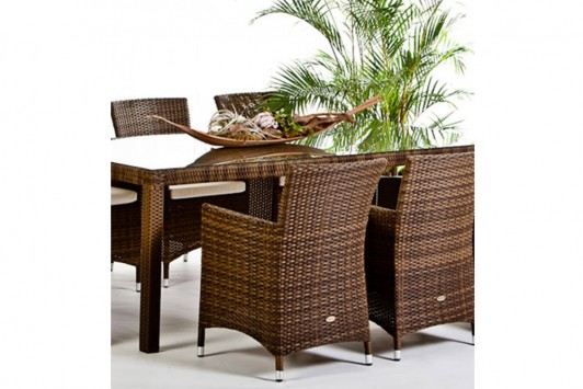 Montreal Dining Set 180, mixed brown