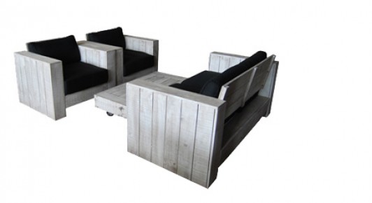 Sylt Wooden Lounge, old white