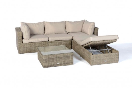 Ibiza Rattan Lounge, natural round