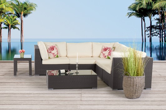 Wioming Rattan Lounge in brown