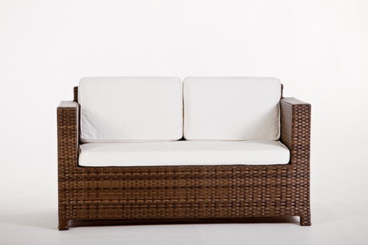Bona Rattan Lounge, brown 2-seater sofa