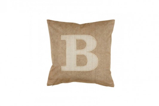 Decorative pillow, Letter B Sand