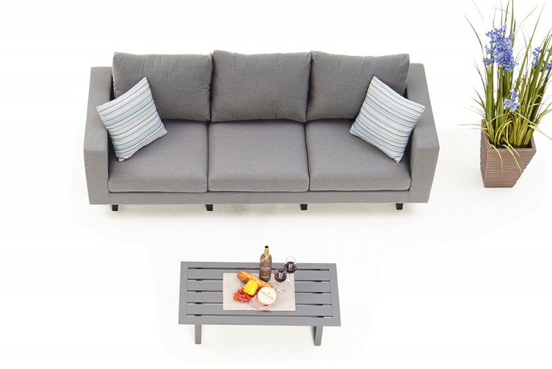 All weather lounge - sunbrella fabric - outdoor sofa - Surya - grey