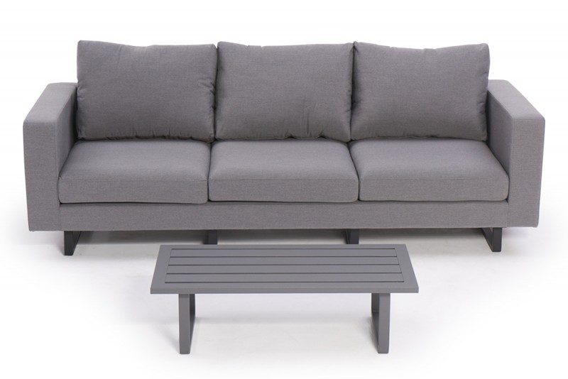 All weather lounge sunbrella fabric outdoor sofa Surya grey