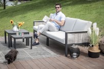 Gartenmöbel Rattan Lounge Luxury schwarz