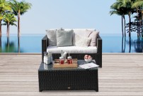 Gartenmöbel Rattan Lounge Luxury 3er braun