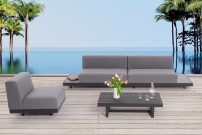 Gartenmöbel Lounge Leonardo schwarz