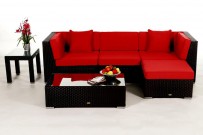 Gartenmöbel Lounge Leonardo Überzug rot