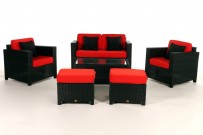 Gartenmöbel Luxury Deluxe Lounge Überzug rot