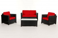 Gartenmöbel Luxury Lounge Überzug rot